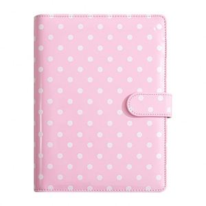 Carnet à feuilles mobiles en cuir écologique A5 motif Macaron XD A6 avec pince à billets magnétique et 100 feuilles pour planificateur budgétaire - Product Image 1