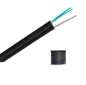 HanLI fil de chute auto-porteur 1*2*0.5cu + 1.2 fil d'acier <span class=keywords><strong>ADSL</strong></span> VDSL <span class=keywords><strong>fibre</strong></span> paire G652D solide - Product Image 1