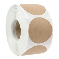 Autocollants adhésifs en kraft imperméables personnalisés - Étiquettes de logo personnalisées de 1 pouce sur rouleau pour un emballage et une image de marque écologiques
