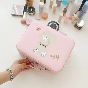 可爱图案粉色美容唇彩包装盒定制化妆盒化妆套装礼品盒