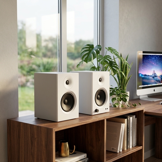 Sound System 2026 70W Studio Monitor Speakers with 4-inch Book Shell Heavy Bass Woofer Powerful Sound for Home Theatre