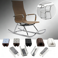 Patins de protection en feutre PTFE pour pieds de meubles en bois, chaises de bureau métalliques à patins, pieds tubulaires en U, anti-bruit