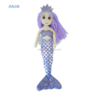 Jouet de princesse sirène en peluche personnalisé, mignon, dessin animé, fait main, doux, 45 cm, vert, décoration de fête, cadeau pour filles, peluche JIAJIA Fantasy
