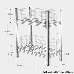 Dormitorios infantiles de jardín de infantes, camas infantiles de dos pisos de metal coloreado, litera de acero, cama infantil con barandilla para niños - Product Image 2
