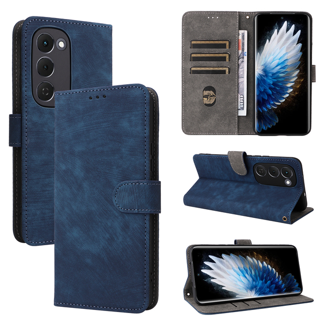Camera Protection PU Leather Case Cover RFID Blocking Card Holder Wallet Book Phone Case for Tecno Spark 40 Pro Plus 4G/KM7