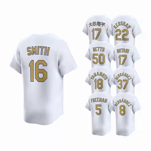 Camiseta de béisbol cosida de colección de oro nuevo 2025 5 <span class=keywords><strong>Freddie</strong></span> Freeman 50 Mookie Betts 17 Shohei Ohtani 18 Yoshinobu Yamamoto - Product Image 3