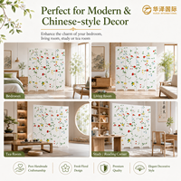 Cloison de style oriental moderne avec motif floral et vigne blanc MF-P3203W pour la maison