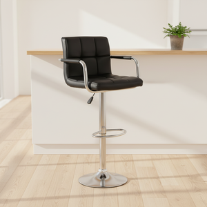 Set <span class=keywords><strong>di</strong></span> 2 Sgabelli da Bar Nordic con Schienale e Braccioli, Sedie Girevoli per <span class=keywords><strong>Isola</strong></span> Cucina - Product Image 2