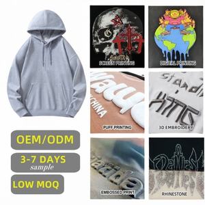 TKAN264 Fabricante Personalizado Peso Pesado 420 Gsm En Blanco Color Sólido Impreso Logo Hombre Sudadera Con Capucha 100% Algodón Sudadera Con Capucha Recortada De Gran Tamaño - Product Image 5