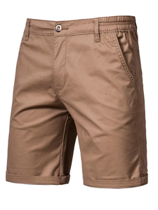 Shorts de golf pour homme en coton 100% tricoté peigné, coupe classique, devant plat, uni, poches obliques, taille élastique - Product Image 5