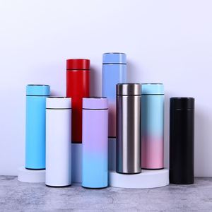 Custom 17oz Stainless Steel Termo Digital Tumbler Vacuum <b>Flask</b> Insulated Led Thermo Smart Water Bottle With Temperature Display - Product Image 1