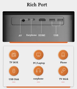 Fabrika satış led android projektör 1080p <span class=keywords><strong>Bluetooth</strong></span> <span class=keywords><strong>wifi</strong></span> kablosuz bağlantı telefon TV oyun video taşınabilir akıllı mini projektör - Product Image 6