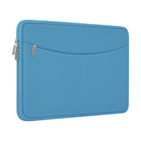 Funda de Neopreno para Portátil de 14-15 Pulgadas, Bolsa para Computadora de Gran Capacidad con Bolsillos Dobles con Cremallera, Apta para Tablet/Teléfono/Paraguas