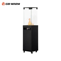 Brasero extérieur moderne en acier de qualité supérieure, à gaz, avec roues, télécommande, compatible granulés de bois, certifié CE, pour terrasse