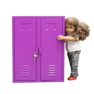 <strong>Mini</strong> Lovely Steel Kids Locker Closet Doll <strong>Wardrobe</strong> for Toy Storage - Product Image 2