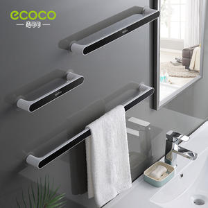Soporte para toallas Ecoco, material ABS con montaje por succión, diseño moderno para toallero de baño, no requiere taladro - Product Image 4