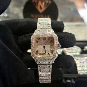 Montre en moissanite VVS, diamant classique, hip-hop, luxe, automatique, mécanique, pour hommes, fabriquée par un fabricant indien - Product Image 1