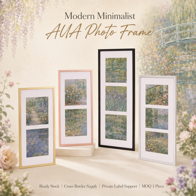 Modern Minimalist Silver Aluminum Alloy Photo Frame-Durable Lightweight Rectangle Wall Hanging Table Use Poster Frame
