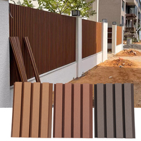 Panneau de persienne de tube carré en Wpc co-extrusion de haute qualité panneau de revêtement extérieur en Wpc pour jardin préfabriqué