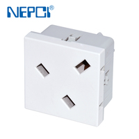 Module de prise de courant G NEPCI avec prise britannique pour boîte de sol ou de bureau XJY-QB-30-A 13A Prise de courant standard britannique avec protection par interrupteur