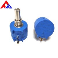 Potensiometer Multiturn Presisi 10K Ohm Berkualitas Tinggi 3590S 10 Ring Resistor yang Dapat Disesuaikan dengan Daya Tinggi