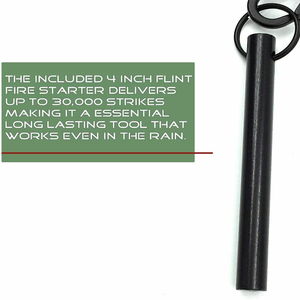 Kit <span class=keywords><strong>de</strong></span> tige ferro <span class=keywords><strong>de</strong></span> ferrocerium <span class=keywords><strong>de</strong></span> survie tactique <span class=keywords><strong>de</strong></span> 4 pouces avec poignée <span class=keywords><strong>de</strong></span> lanière Paracord - Product Image 4