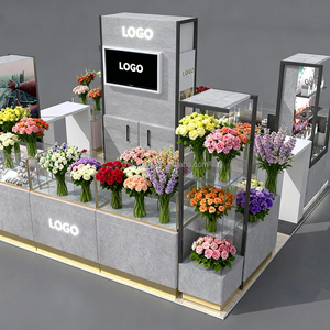 Diseño Interior de Floristería Romántica de Alta Gama, Exhibidores de Plantas y Flores Personalizados, Vitrinas, Kiosco Móvil para Flores - Product Image 3