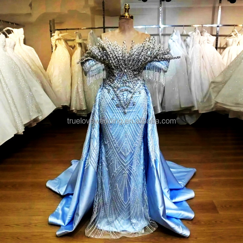 Customized New Evening Dress High-end Patterned Embroidery Elegant Tassels  Fishtail Style Evening Gown| Alibaba.com
