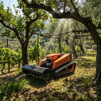 Tondeuse à fléaux télécommandée de qualité industrielle et DIY, 1000 mm, 1200 mm, 1500 mm, 4 temps, 420 cm³, avec moteur diesel refroidi par eau