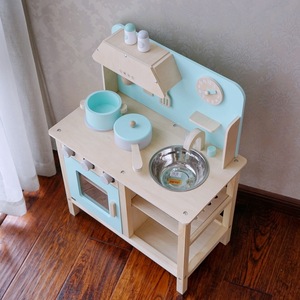 Ensemble <span class=keywords><strong>de</strong></span> jouets <span class=keywords><strong>de</strong></span> cuisine pour enfants, 4 pièces, poêle, hamac <span class=keywords><strong>de</strong></span> cuisine, maison <span class=keywords><strong>de</strong></span> jeu en <span class=keywords><strong>bois</strong></span> bleu - Product Image 2