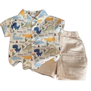 Boys' Ngắn Tay Áo Thiết Lập Trẻ Em Của Mùa Hè Trang Phục Cotton Áo Sơ Mi Quần Mát Đẹp Trai Bé Quần Áo Trẻ Mới Biết Đi Phù Hợp Với Cho Trẻ Em Chàng Trai - Product Image 3