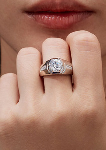 Classic Wide Band <b>Men</b> 925 Sterling Silver Moissanite <b>Ring</b> Luxury Business Wedding Engagement Fine Jewelry <b>For</b> Gentlemen - Product Image 5