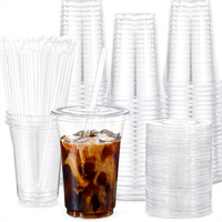 VENTE FLASH Gobelets jetables en plastique PET transparent de haute qualité personnalisés de 14/16/24 oz avec logo imprimé Grossiste Distributeur Recrute