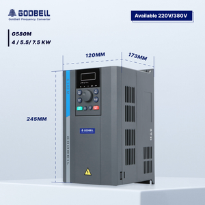 ปั๊มน้ำพลังงานแสงอาทิตย์คุณภาพสูง Goldbell พร้อมระบบ MPPT AC Drive VFD 4KW-7.5KW 220V-380V สำหรับการชลประทานและการใช้งานอุตสาหกรรม มอเตอร์สามเฟส - Product Image 2