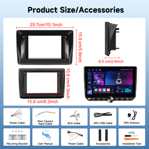 Hikity đối với Renault trafic Opel vivaro Nissan primastar 10 ''đài phát thanh xe hơi không dây Carplay/Android Auto GPS Wifi phím đàn piano bán buôn - Product Image 6