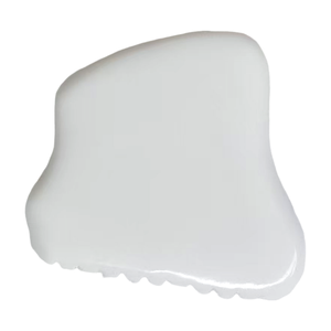 Raspador Facial Gua Sha de Jade Blanco Chino Natural, Herramienta de Belleza Antienvejecimiento con Peine - Product Image 1