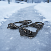 YTD YTD-062 Crampons antidérapants en caoutchouc pour raquettes à neige avec pointes en acier et crampons à glace pour l'escalade et la randonnée sur neige