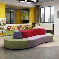 Ensemble de canapés modulaires créatifs double face pour banques, halls commerciaux, salles d'attente et de réception, mobilier de négociation