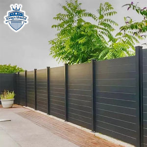 Exterior 6ft Jardín Negro Metal Aluminio Privacidad Listones Valla - Product Image 6