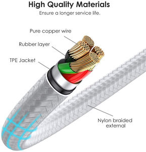 Câble chargeur multi-téléphone tressé universel 3 en 1 avec USB C, Micro USB pour téléphone/type-c/android - Product Image 3