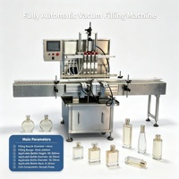 Machine de remplissage de parfum sous vide automatique à 4 têtes, prix usine, pour l'embouteillage de liquides sous pression négative, usine de fabrication de parfums et cosmétiques