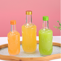 Transparante glazen fles met aluminium schroefdop voor fruitwijn, sap & likeur, dranken, melkthee 250ml 350ml 500ml