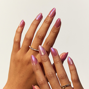 <span class=keywords><strong>Uñas</strong></span> Postizas de Color Morado <span class=keywords><strong>Vino</strong></span>, Efecto Ojo de Gato, Forma Almendrada, <span class=keywords><strong>Uñas</strong></span> Acrílicas de Lujo con Polvo Aurora Deslumbrante - Product Image 3