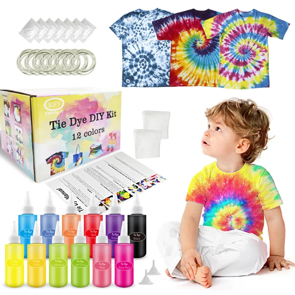 KHY-Kit textil para zapatos, pintura en aerosol de colores permanentes para niños, juegos de pintura acrílica de tela 3D de cuero personalizado, gran oferta