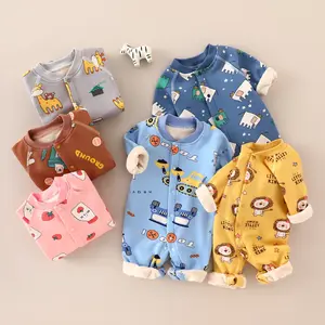 아기 Onesie 플러스 양털 두꺼운 열 속옷 아기 의류 가을과 겨울 고품질 아기 잠옷 크롤링 슈트