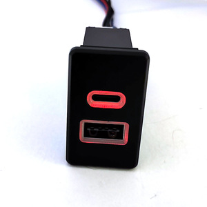 USB Fast Charger For Nissan Y60 Y61 Paladin D22 140 2 12V Black <b>Touch</b> <b>Switch</b> Car Charger - Product Image 3