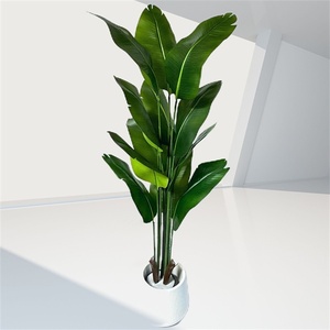 YOPIN-7596 Vente en gros 2m Arbre <span class=keywords><strong>Musa</strong></span> <span class=keywords><strong>Basjoo</strong></span> Artificiel à Toucher Réel, Feuilles de Bananier en Plastique, Pot pour la Maison, Mariage, Thanksgiving - Product Image 4