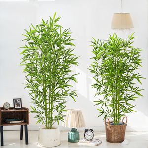 Simulation <span class=keywords><strong>Faux</strong></span> Bambou En Pot <span class=keywords><strong>D</strong></span>écoration Intérieure Bionique Bambou Plante Artificielle Fenêtre Aménagement Paysager Plante Verte Paysage - Product Image 1