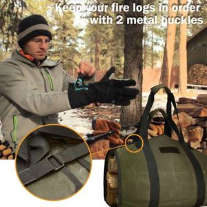 Sac de transport pour bûches Oxford Firewood - Grand sac de transport robuste pour bûches de camping et bûches d'intérieur - Product Image 4