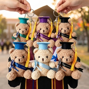 Orsetto di Peluche per <span class=keywords><strong>Laurea</strong></span> e Dottorato, Regalo di Ritorno a Scuola per Giovani, Ciondolo Orsetto Teddy - Product Image 5